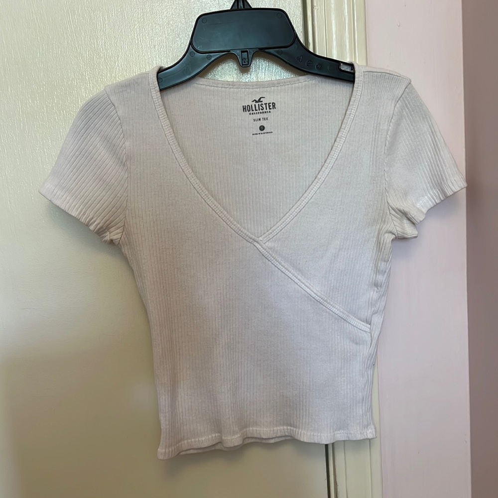 white slim tee